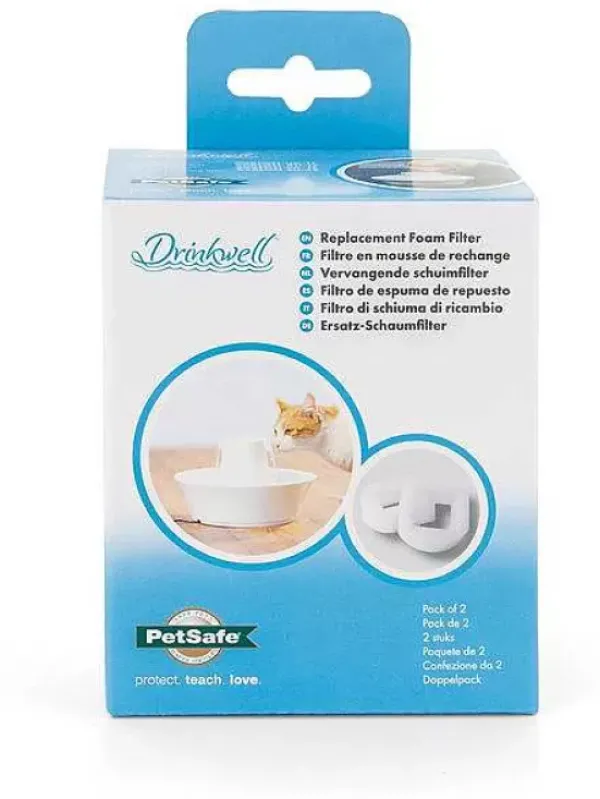 PetSafe Filtre En Mousse De Rechange Drinkwell® Fontaines 360 En Acier Inoxydable Et En C Ramique Pour Animaux De Compagnie (Pack De 2)< Filtres De Remplacement Pour Fontaines