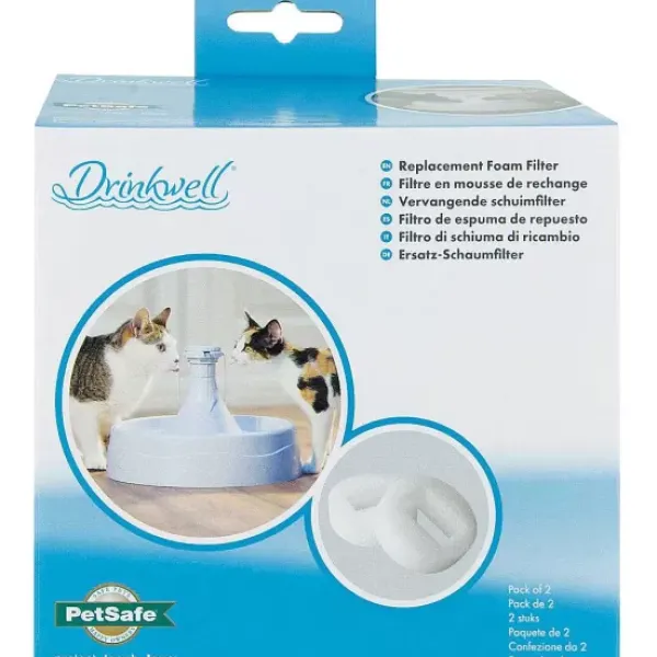 PetSafe Filtre En Mousse De Rechange Drinkwell® Fontaines 360 En Plastique Pour Animaux De Compagnie (Pack De 2)< Filtres De Remplacement Pour Fontaines