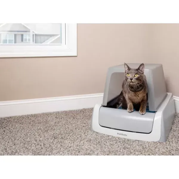 PetSafe Maison De Toilette Autonettoyante Scoopfree , Seconde G N Ration< Bacs À Litière Autonettoyant